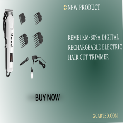 KEMELKM-809ADIGITAL RECHARGEABLE ELECTRIC HAIR CUT TRIMMER